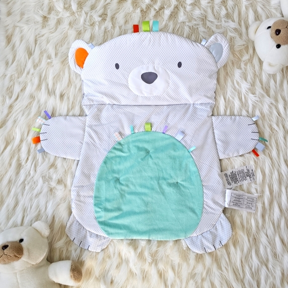Bright Starts Tummy Time Prop & Play Mat, Polar Bear - Picture 1 of 11